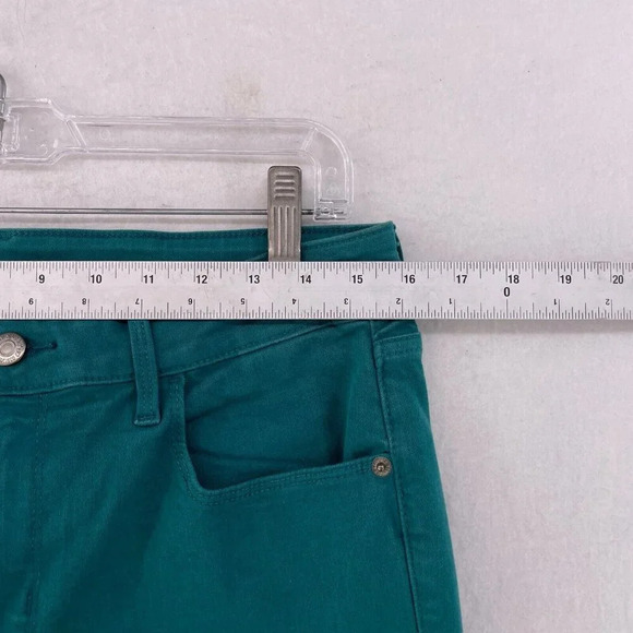 Old Navy Pants Women's Sz 12 Tattle Teal Denim Super Skinny Stretch Ankle Jeans - Picture 3 of 12